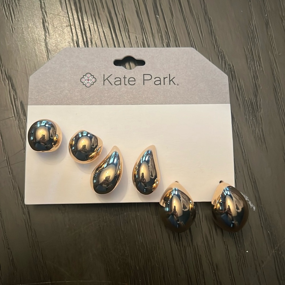 Kate Park Set of 3 Earrings.